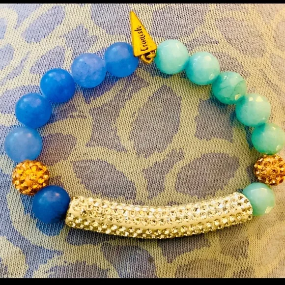 Erimish BRACELETS Exquisite Crystal Pave Bar STRETCH Bracelet NEW CONDITION - Picture 3 of 8